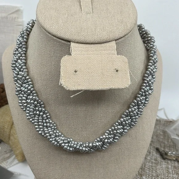 Vintage Honora 16-20" Adjustable Grey Pearl Necklace - Picture 11 of 16
